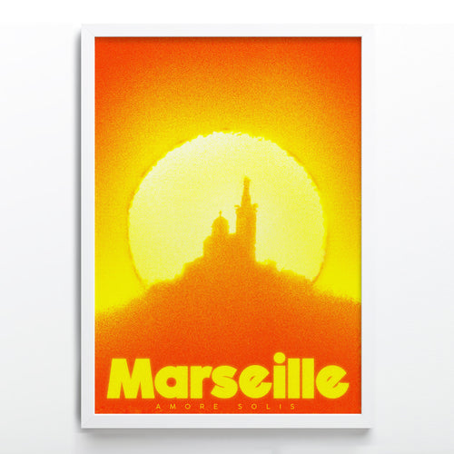 Affiche Marseille Amore Solis – vue encadrée