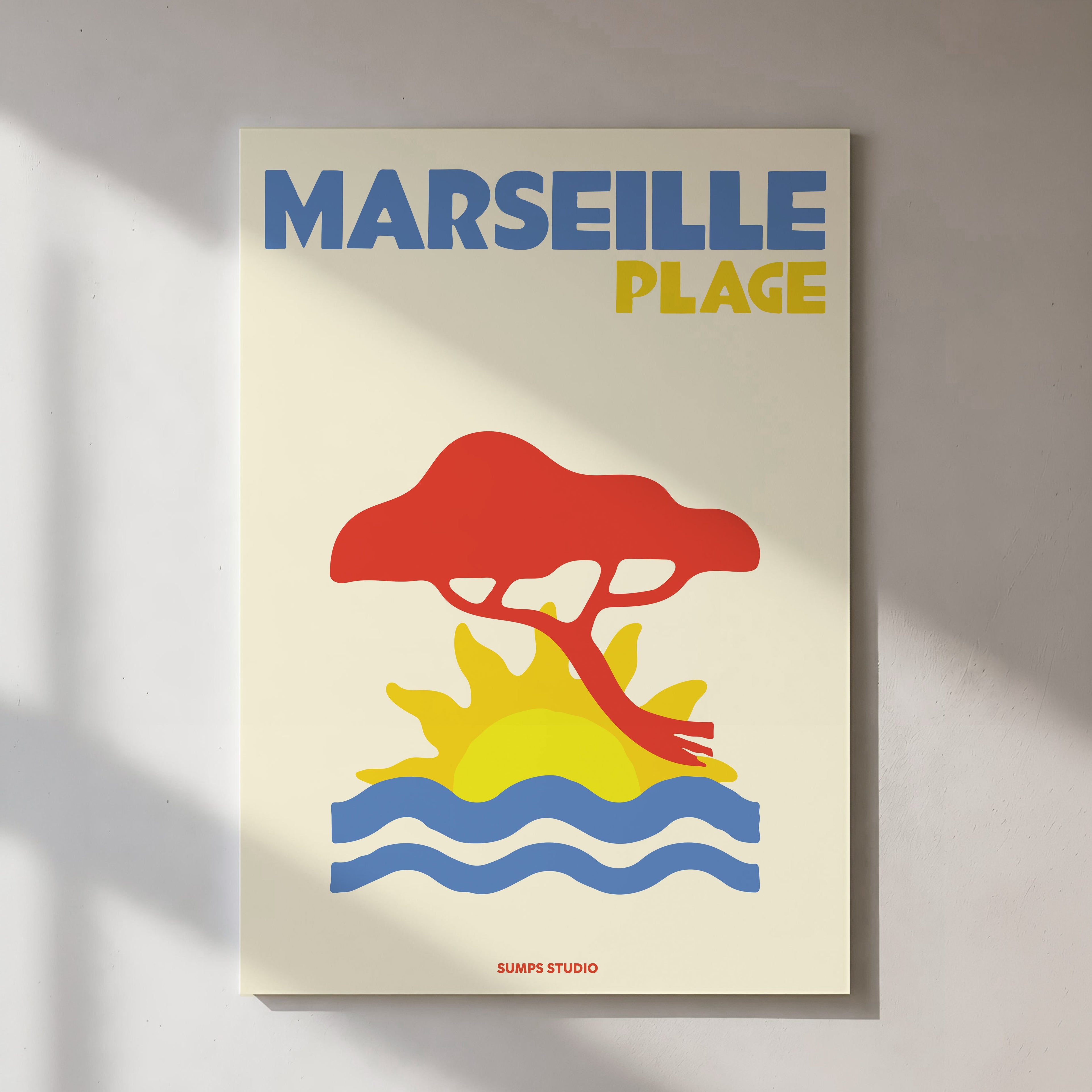 Affiche Marseille Plage – vue lifestyle