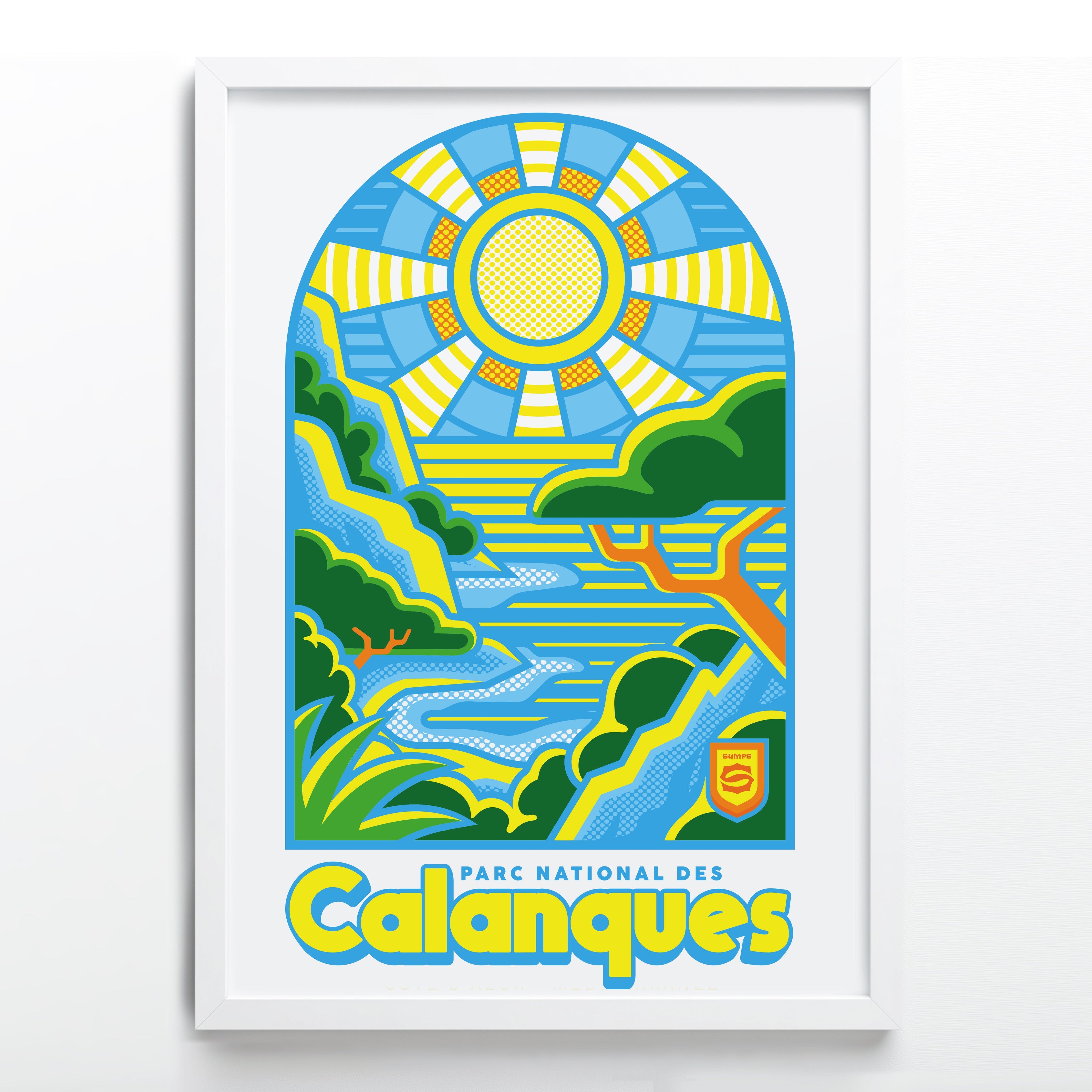 Affiche Parc National des Calanques – vue encadrée