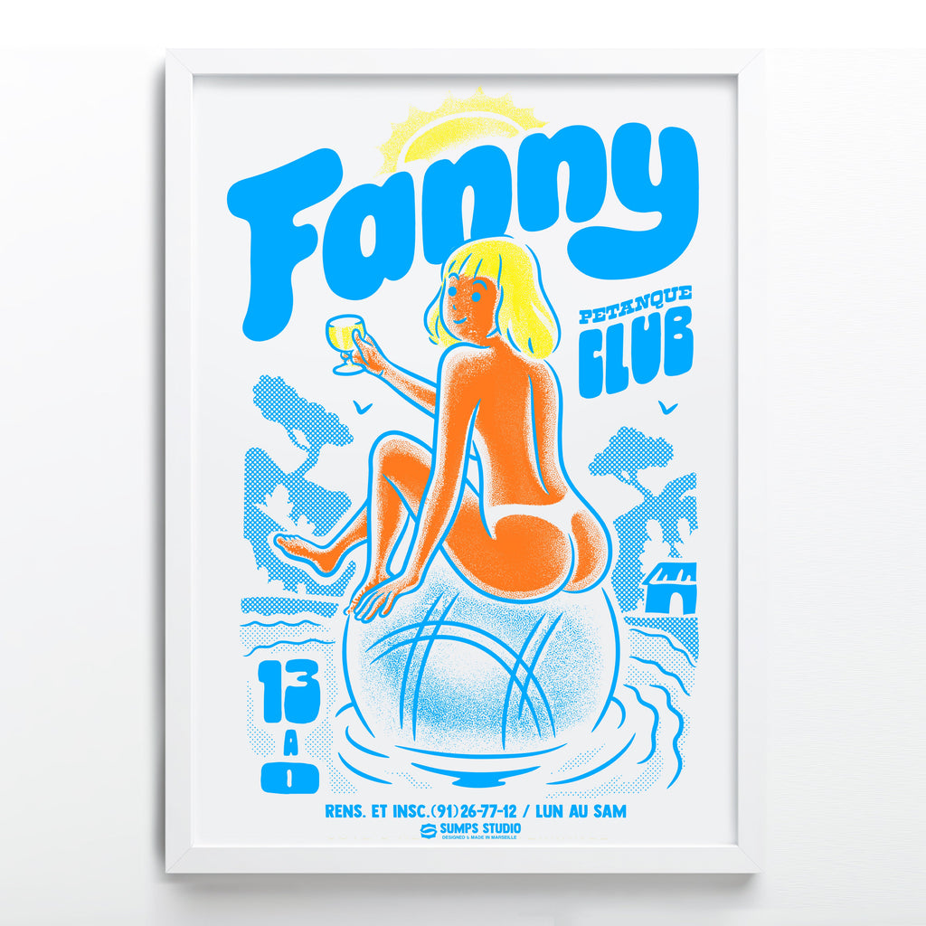 Affiche Fanny Pétanque Club – vue encadrée