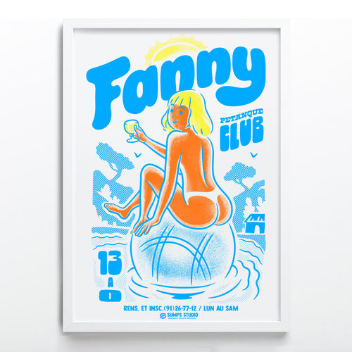 Affiche Fanny Pétanque Club – vue encadrée