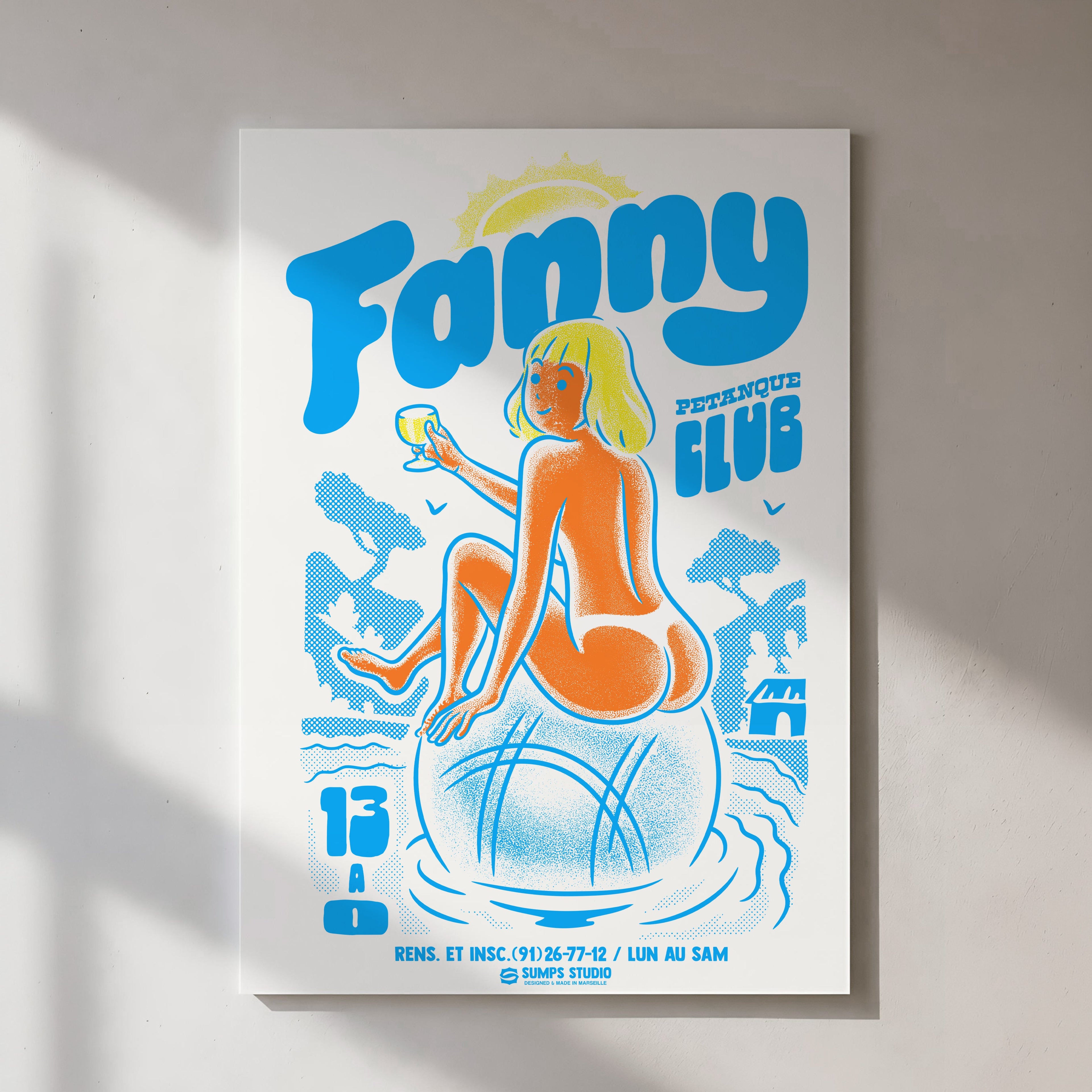 Affiche Fanny Pétanque Club – vue lifestyle
