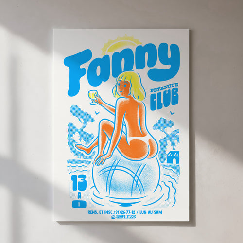Affiche Fanny Pétanque Club – vue lifestyle