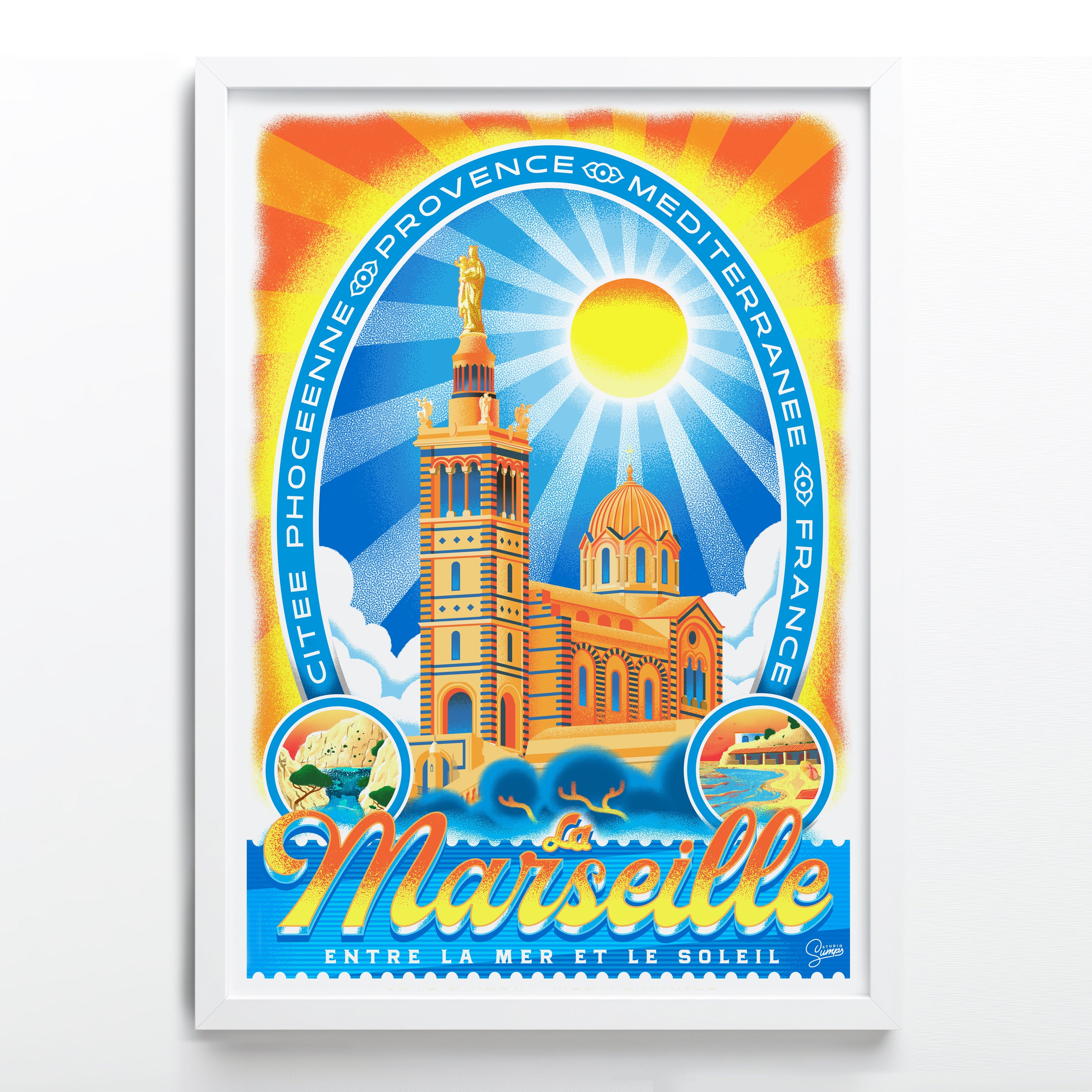 Affiche La Marseille – vue encadrée