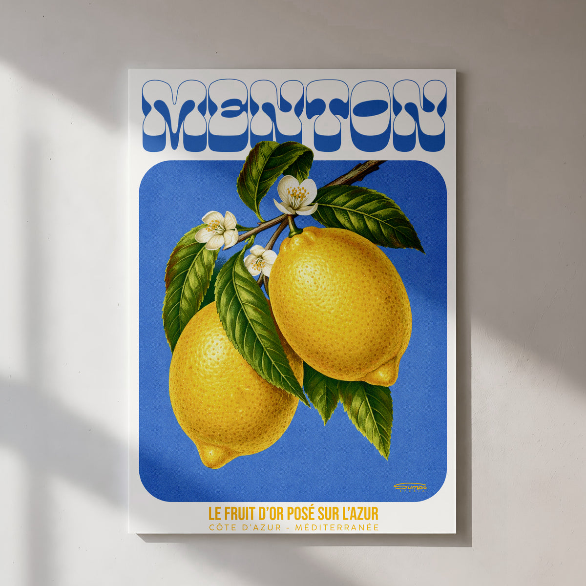 Affiche Menton Citron – Poster Menton citron - vintage - mediterranée | SUMPS Studio