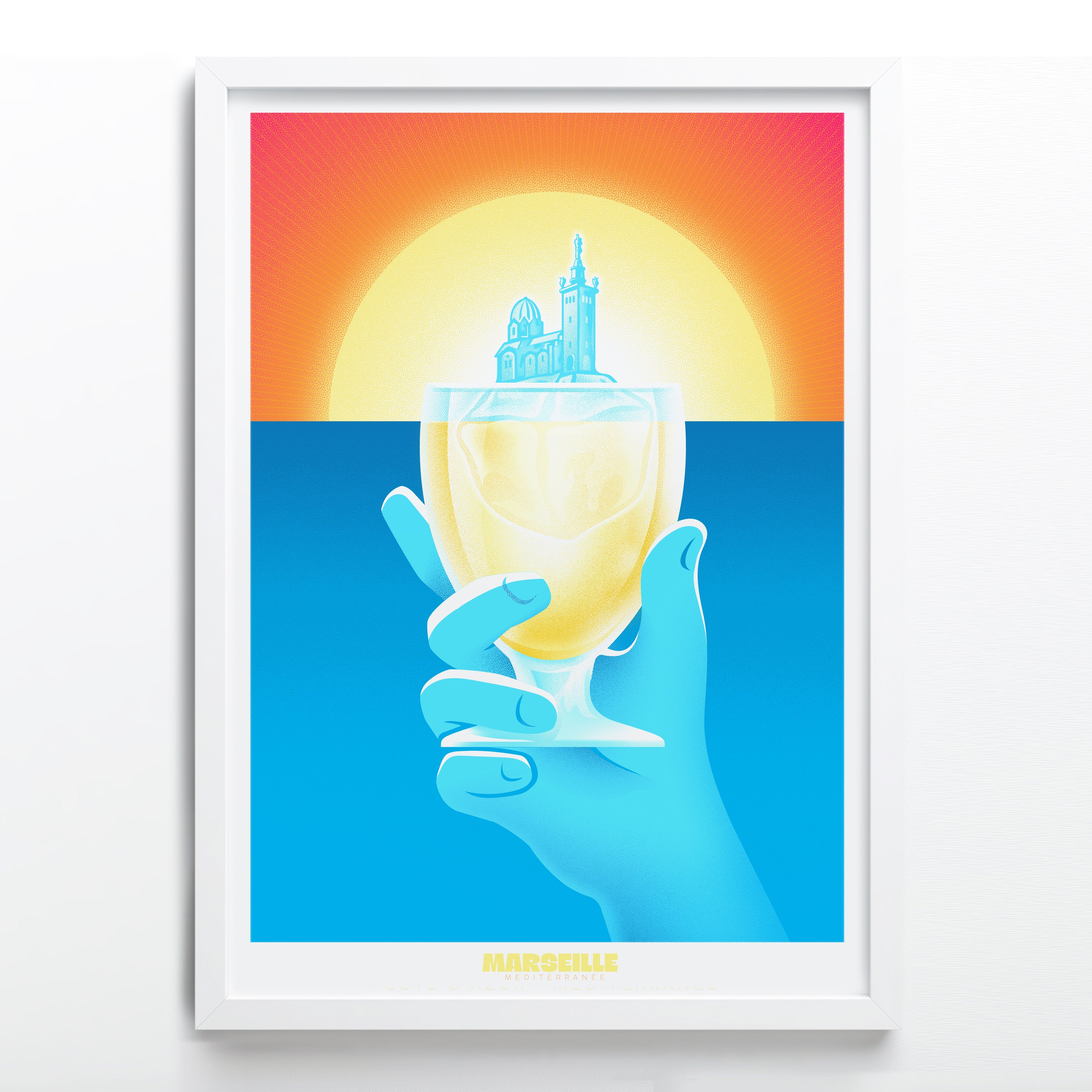 Affiche Pastis Ice Marseille – vue encadrée