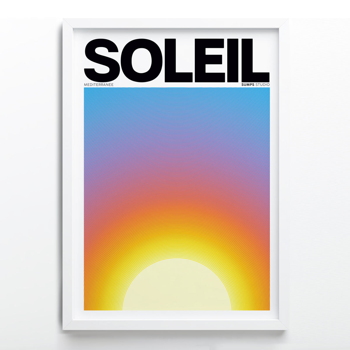 Affiche Soleil - Mediterranée - Poster soleil - Marseille | SUMPS Studio