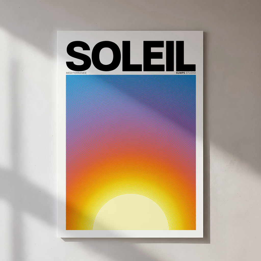 Affiche Soleil - Mediterranée - Poster soleil - Marseille | SUMPS Studio