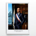 Affiche Zizou Maire de Marseille – vue encadrée