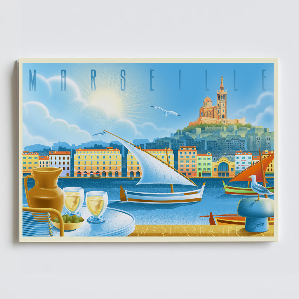 Carte Postale Marseille Port – recto illustration