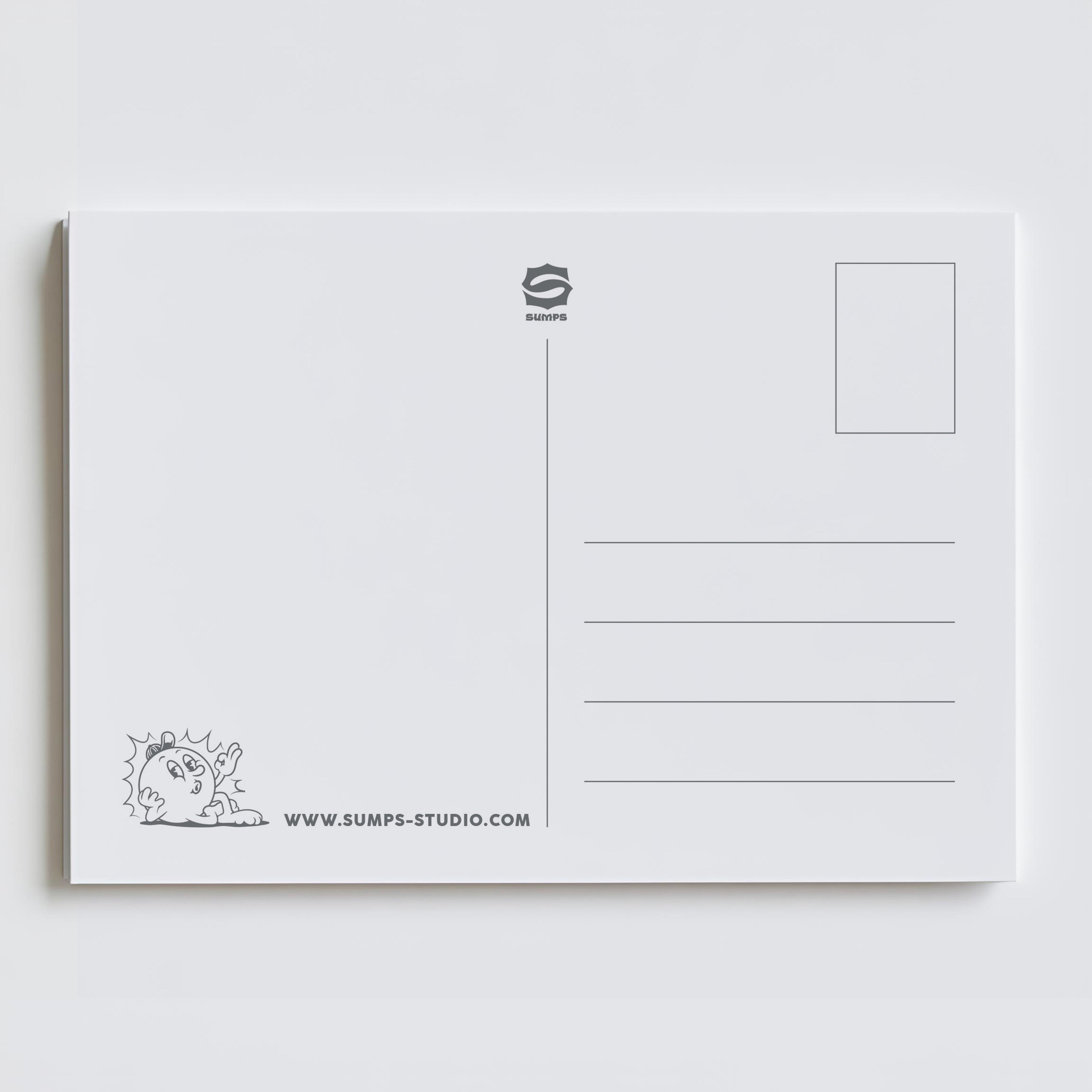Carte Postale Marseille Port – verso Sump's Studio