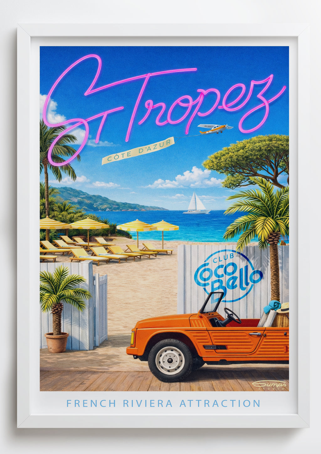 AFFICHE ST TROPEZ COCO