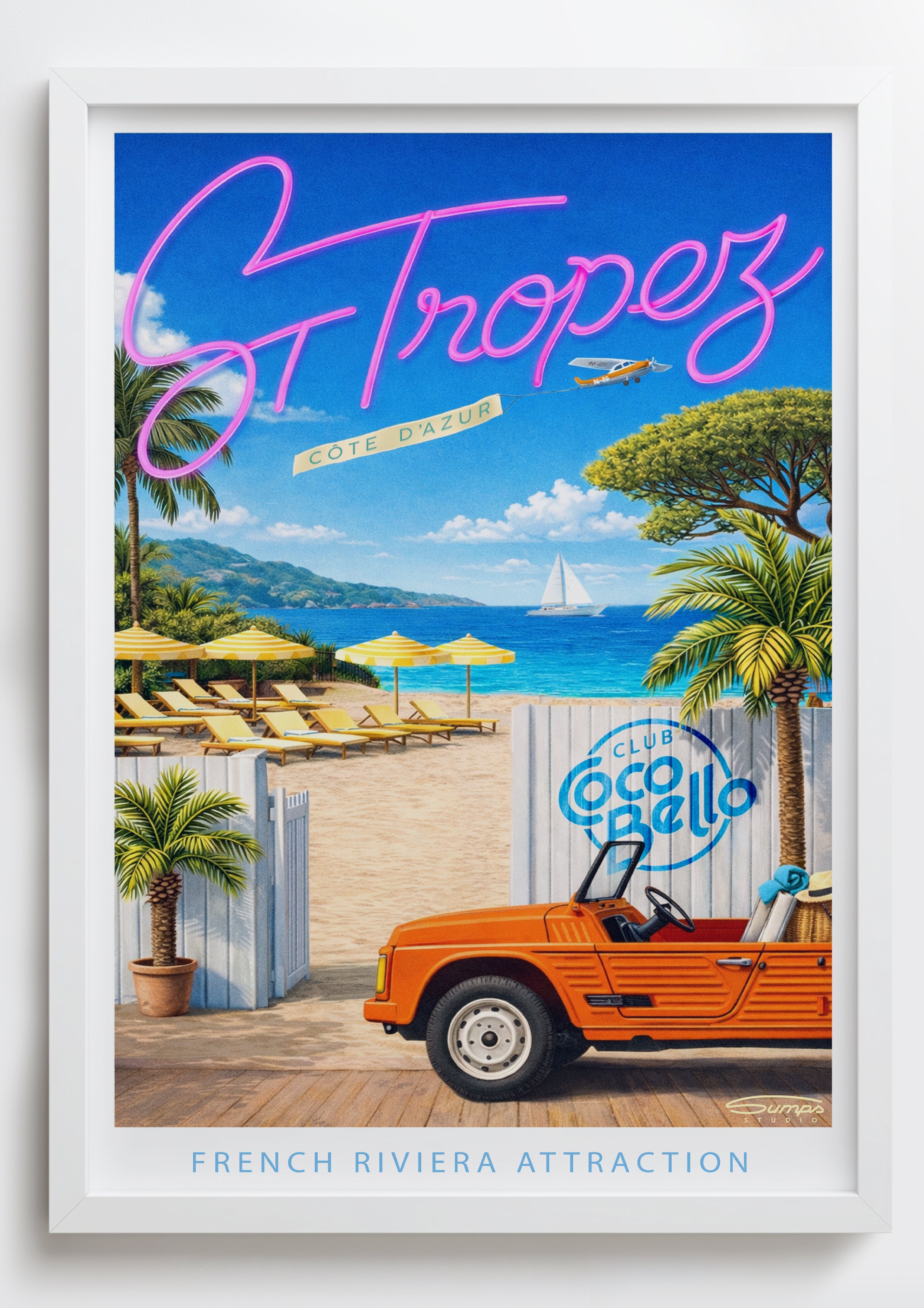 AFFICHE ST TROPEZ COCO