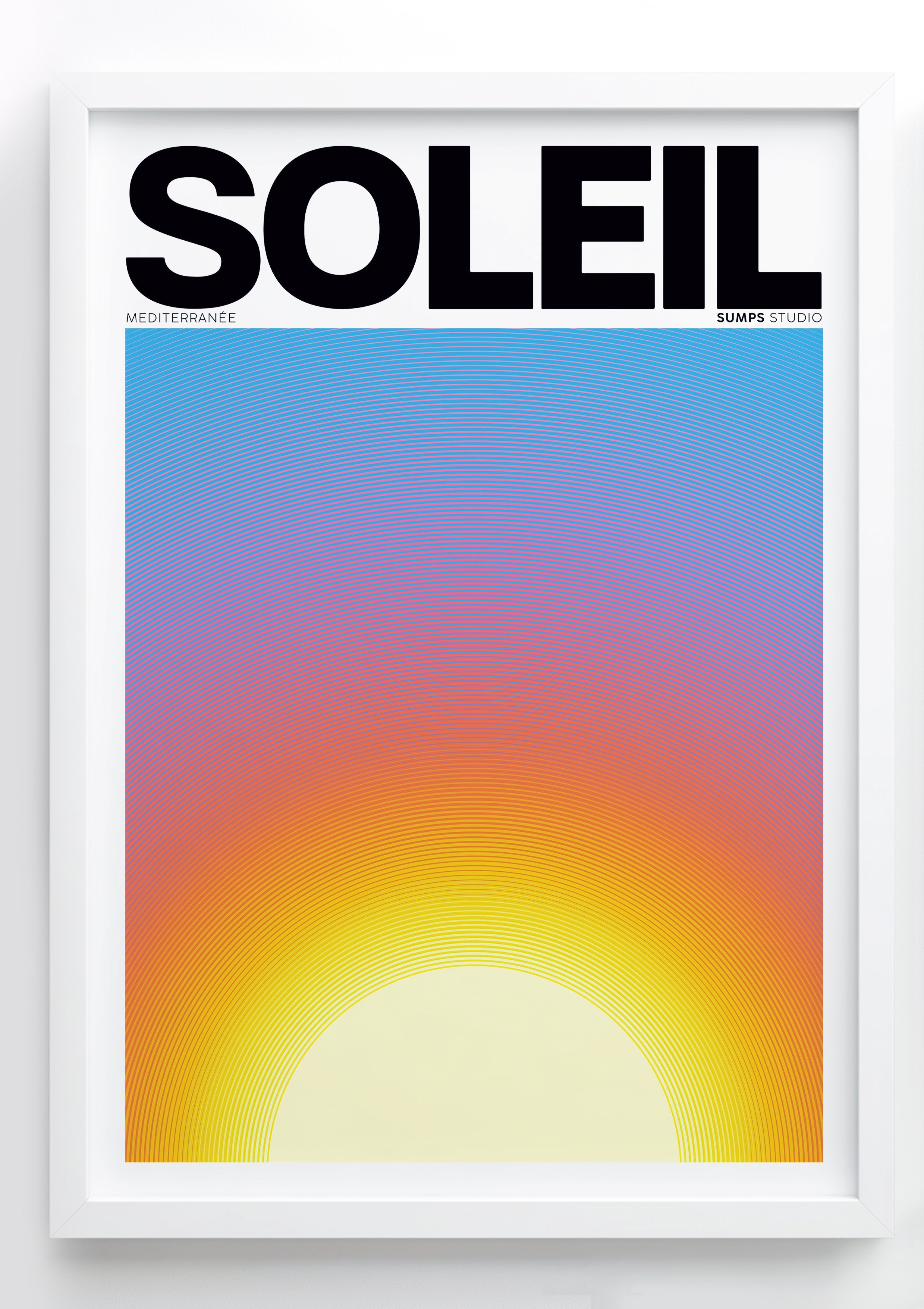 Affiche Soleil - Méditerranée - Sumps Studio