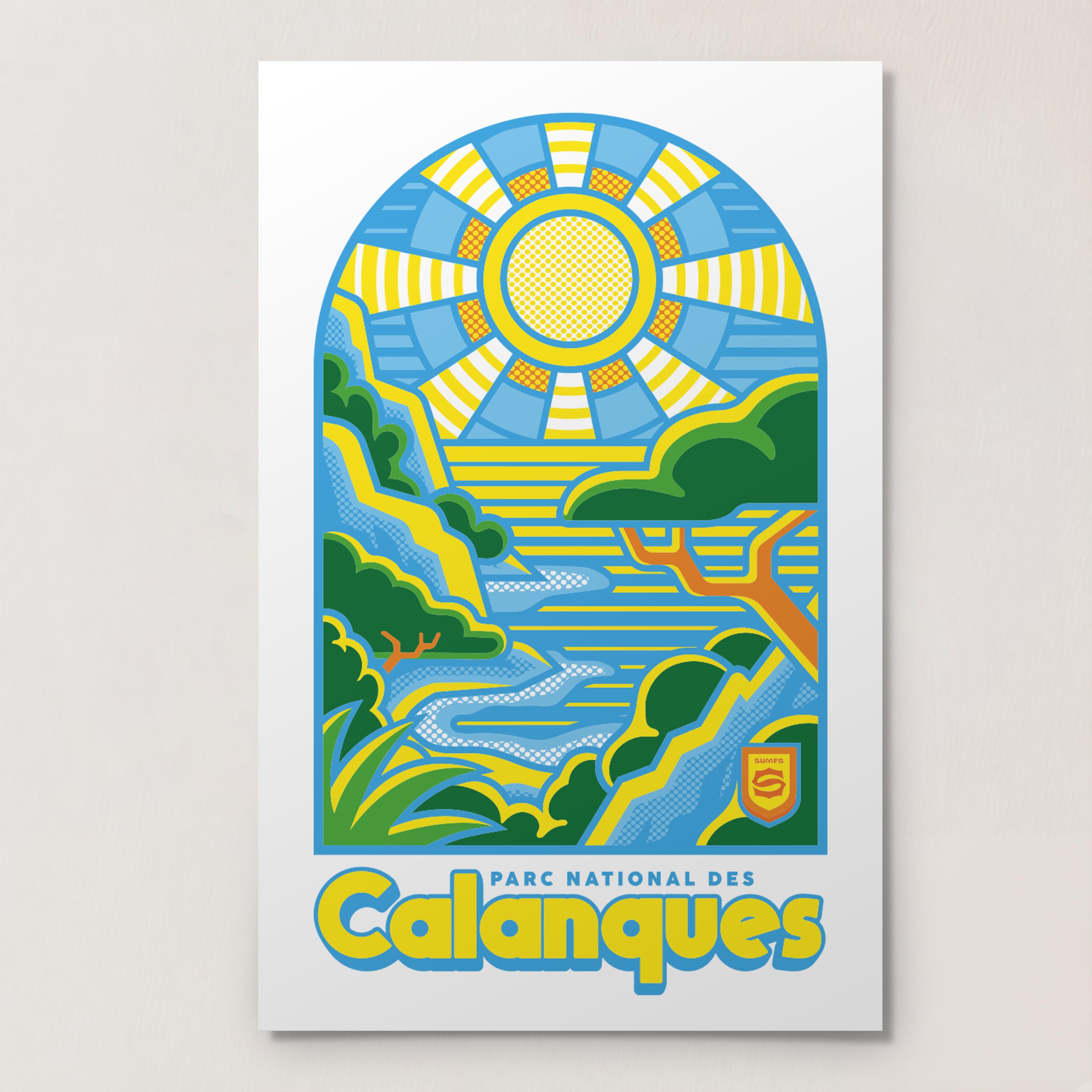 Sticker Calanques – Parc National des Calanques illustration Sump's Studio