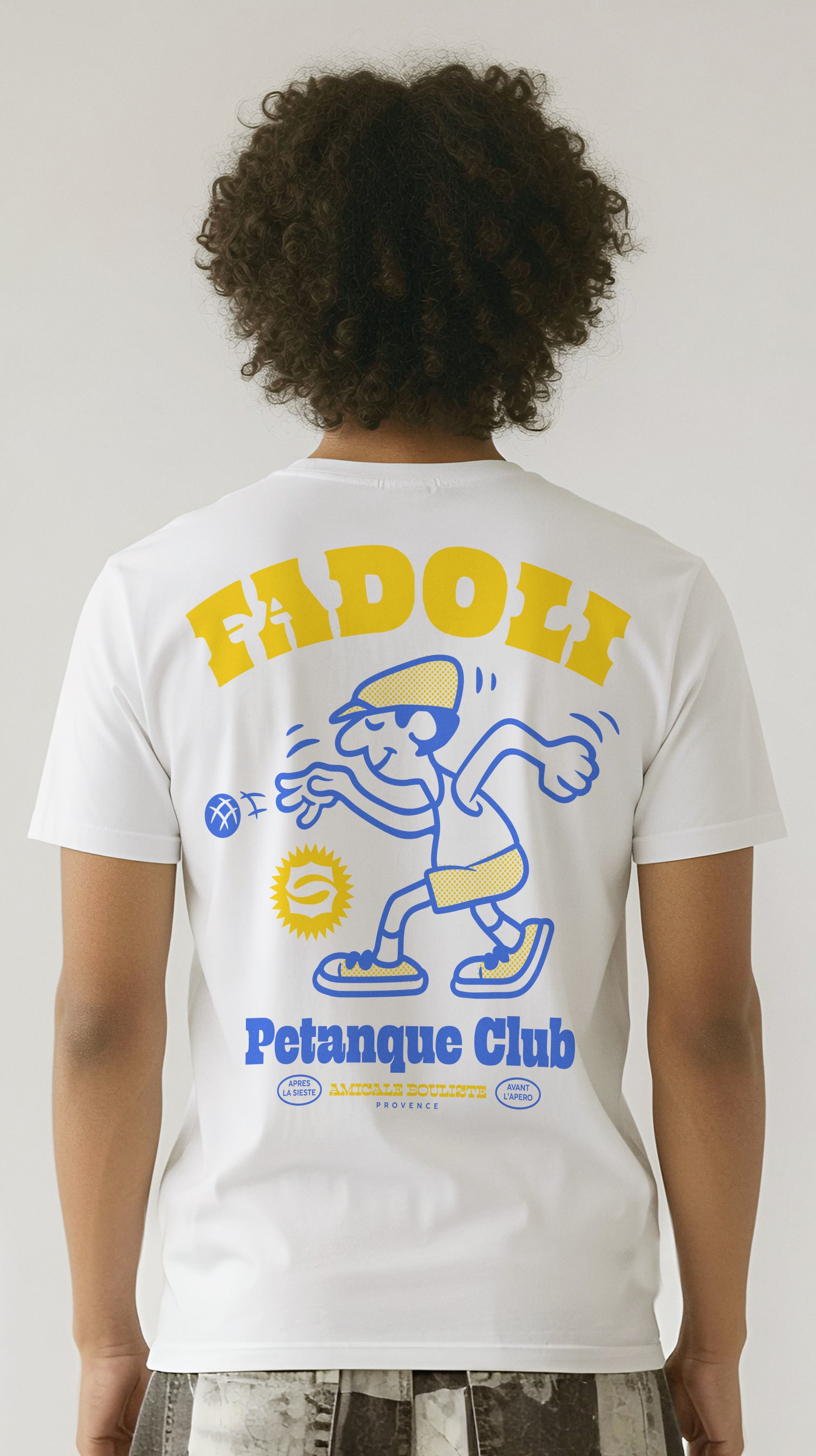 Tee-shirt FADOLI Pétanque Club – porté dos